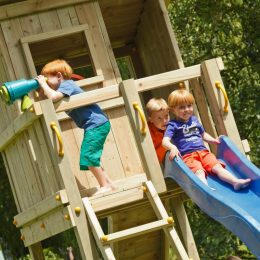 Blue Rabbit beach hut garden play tower/ climbing frame